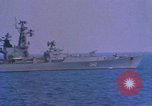 Image of Soviet Kresta Class I guided missile cruiser Mediterranean Sea, 1966, second 29 stock footage video 65675076550