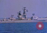Image of Soviet Kresta Class I guided missile cruiser Mediterranean Sea, 1966, second 55 stock footage video 65675076550
