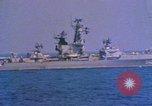 Image of Soviet Kresta Class I guided missile cruiser Mediterranean Sea, 1966, second 58 stock footage video 65675076550