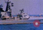 Image of Soviet Kresta-Class I Guided Missile Cruiser Mediterranean Sea, 1966, second 15 stock footage video 65675076552