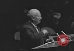 Image of Nikita Khrushchev speaks to United Nations New York City USA, 1960, second 38 stock footage video 65675076561
