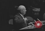 Image of Nikita Khrushchev speaks to United Nations New York City USA, 1960, second 39 stock footage video 65675076561