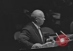 Image of Nikita Khrushchev speaks to United Nations New York City USA, 1960, second 40 stock footage video 65675076561