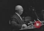 Image of Nikita Khrushchev speaks to United Nations New York City USA, 1960, second 42 stock footage video 65675076561
