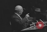 Image of Nikita Khrushchev speaks to United Nations New York City USA, 1960, second 43 stock footage video 65675076561