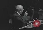 Image of Nikita Khrushchev speaks to United Nations New York City USA, 1960, second 45 stock footage video 65675076561