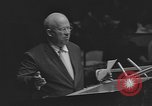 Image of Nikita Khrushchev speaks to United Nations New York City USA, 1960, second 51 stock footage video 65675076561