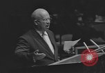 Image of Nikita Khrushchev speaks to United Nations New York City USA, 1960, second 58 stock footage video 65675076561