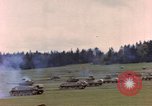 Image of US tanks test firing near end of World War II in Europe Germany, 1945, second 62 stock footage video 65675076622