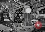 Image of Army artillery being repaired and reconditioned in a factory United States USA, 1945, second 13 stock footage video 65675076676
