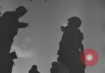 Image of US 101st Airborne soldiers in Battle of Bulge Bastogne Belgium, 1945, second 59 stock footage video 65675076741
