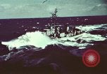 Image of US Navy ships in heavy seas Pacific Ocean, 1971, second 13 stock footage video 65675076787