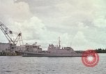 Image of US Navy ships in heavy seas Pacific Ocean, 1971, second 49 stock footage video 65675076787