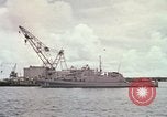 Image of US Navy ships in heavy seas Pacific Ocean, 1971, second 55 stock footage video 65675076787