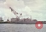 Image of US Navy ships in heavy seas Pacific Ocean, 1971, second 56 stock footage video 65675076787