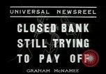 Image of bank failure during Great Depression Chicago Illinois USA, 1934, second 3 stock footage video 65675076826