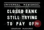 Image of bank failure during Great Depression Chicago Illinois USA, 1934, second 4 stock footage video 65675076826