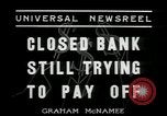Image of bank failure during Great Depression Chicago Illinois USA, 1934, second 8 stock footage video 65675076826
