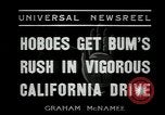 Image of homeless relocation during California anti vagrancy enforcement Los Angeles California USA, 1936, second 6 stock footage video 65675076827