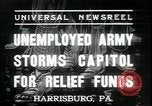 Image of unemployed people seeking aid Harrisburg Pennsylvania USA, 1936, second 4 stock footage video 65675076828