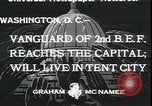 Image Force expéditionnaire de Bonus Washington DC USA, 1933, de la seconde 4 séquences d'archives historiques vidéo 65675076830