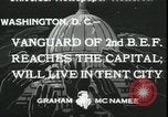 Image Force expéditionnaire de Bonus Washington DC USA, 1933, de la seconde 8 séquences d'archives historiques vidéo 65675076830