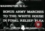 Immagine di Bonus forza expeditionary Washington DC USA, 1933, secondo 3 filmato di repertorio 65675076835