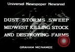 Image Tempête de poussière Midwest United States USA, 1934, de la seconde 4 séquences d'archives historiques vidéo 65675076836