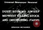 Image Tempête de poussière Midwest United States USA, 1934, de la seconde 7 séquences d'archives historiques vidéo 65675076836