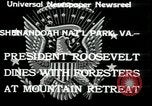 Image of Franklin D Roosevelt with CCC members Virginia United States USA, 1933, second 3 stock footage video 65675076837