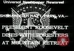Image of Franklin D Roosevelt with CCC members Virginia United States USA, 1933, second 4 stock footage video 65675076837