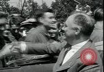 Image of Franklin D Roosevelt with CCC members Virginia United States USA, 1933, second 15 stock footage video 65675076837