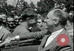 Image of Franklin D Roosevelt with CCC members Virginia United States USA, 1933, second 16 stock footage video 65675076837