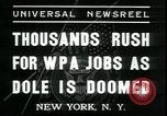 Image of unemployed men seek WPA relief jobs New York City USA, 1935, second 3 stock footage video 65675076839