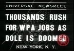 Image of unemployed men seek WPA relief jobs New York City USA, 1935, second 8 stock footage video 65675076839