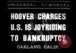 Image of Herbert Hoover speaks against New Deal Oakland California USA, 1935, second 1 stock footage video 65675076840