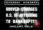 Image of Herbert Hoover speaks against New Deal Oakland California USA, 1935, second 3 stock footage video 65675076840