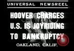 Image of Herbert Hoover speaks against New Deal Oakland California USA, 1935, second 4 stock footage video 65675076840