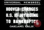 Image of Herbert Hoover speaks against New Deal Oakland California USA, 1935, second 5 stock footage video 65675076840