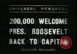 Immagine di Franklin Delano Roosevelt dopo la rielezione di Washington DC USA, 1936, secondo 4 filmato di repertorio 65675076843