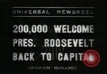 Immagine di Franklin Delano Roosevelt dopo la rielezione di Washington DC USA, 1936, secondo 6 filmato di repertorio 65675076843