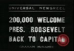 Immagine di Franklin Delano Roosevelt dopo la rielezione di Washington DC USA, 1936, secondo 7 filmato di repertorio 65675076843
