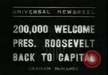Immagine di Franklin Delano Roosevelt dopo la rielezione di Washington DC USA, 1936, secondo 9 filmato di repertorio 65675076843