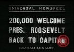 Immagine di Franklin Delano Roosevelt dopo la rielezione di Washington DC USA, 1936, secondo 10 filmato di repertorio 65675076843