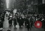 Image of protest against WPA layoffs during Depression New York City USA, 1937, second 11 stock footage video 65675076854