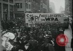 Image of protest against WPA layoffs during Depression New York City USA, 1937, second 14 stock footage video 65675076854
