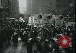 Image of protest against WPA layoffs during Depression New York City USA, 1937, second 24 stock footage video 65675076854