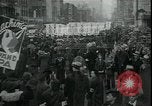 Image of protest against WPA layoffs during Depression New York City USA, 1937, second 36 stock footage video 65675076854