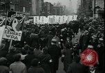 Image of protest against WPA layoffs during Depression New York City USA, 1937, second 37 stock footage video 65675076854