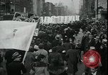 Image of protest against WPA layoffs during Depression New York City USA, 1937, second 39 stock footage video 65675076854